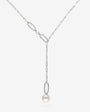 Halskette Silber Gliederkette und Perlen Links