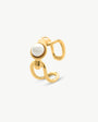  Goldglieder- und Perlenring Links