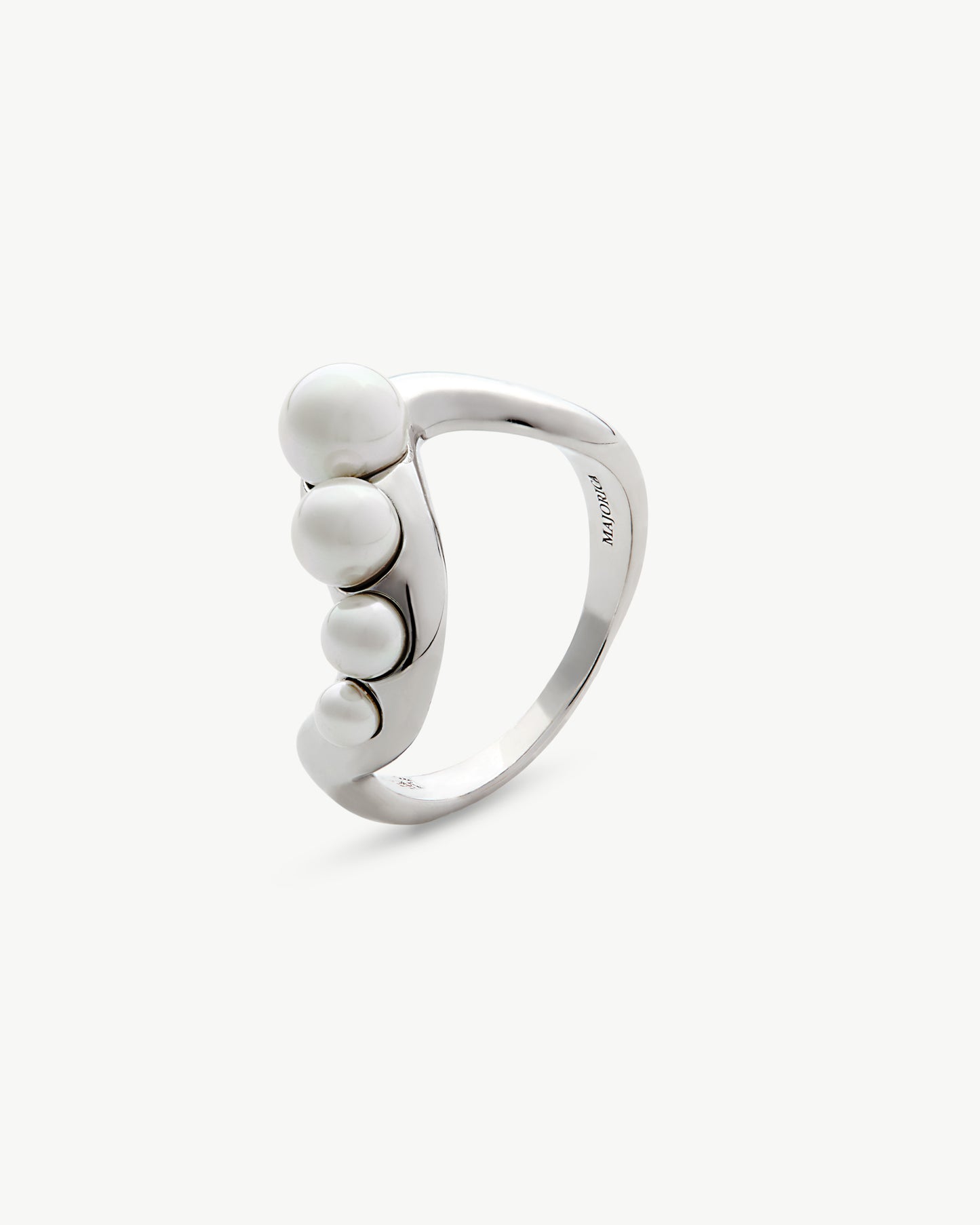 Ring Silver and Pearls 3 to 6mm Petit