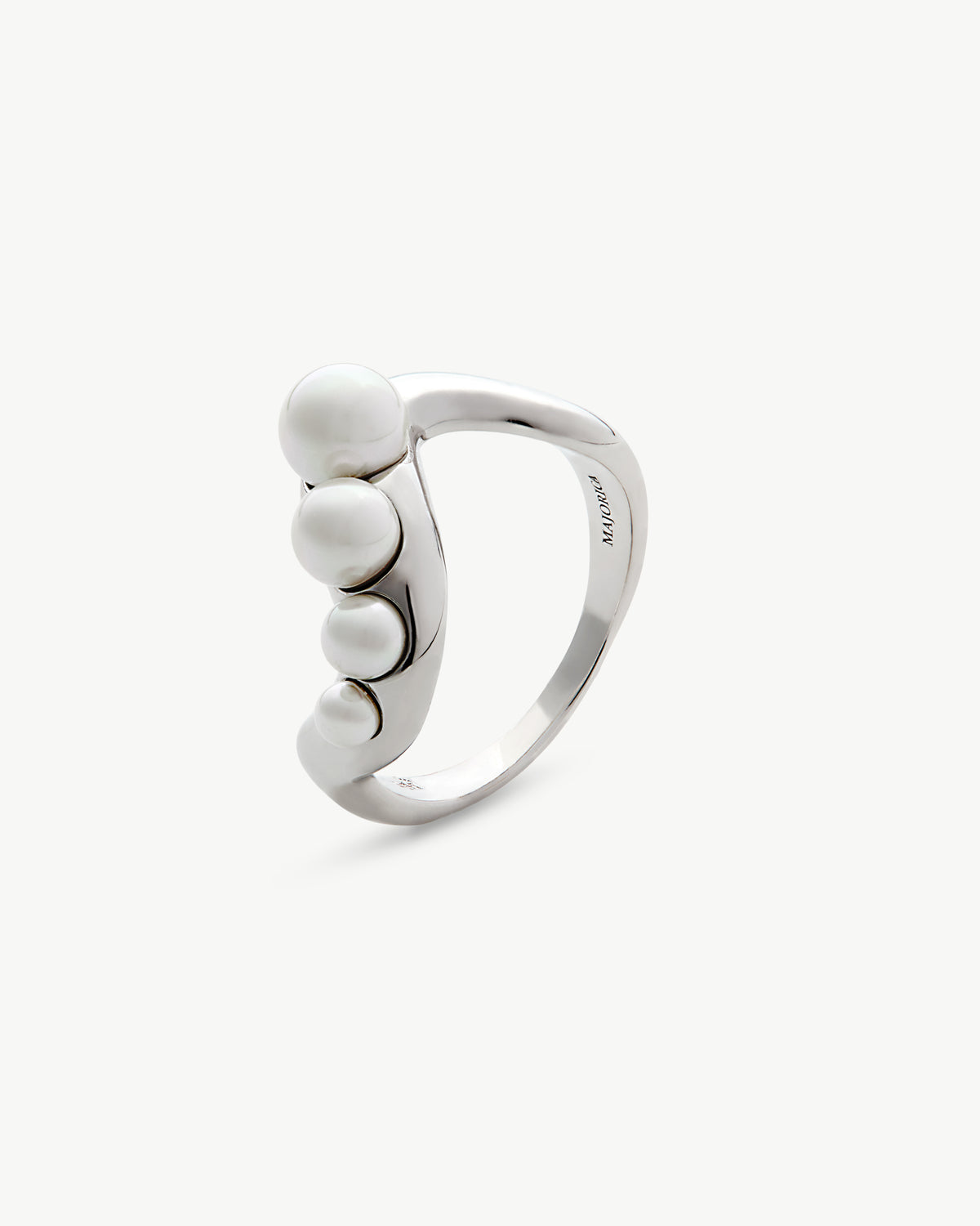 Silber- und Perlenring 3 bis 6 mm Petit