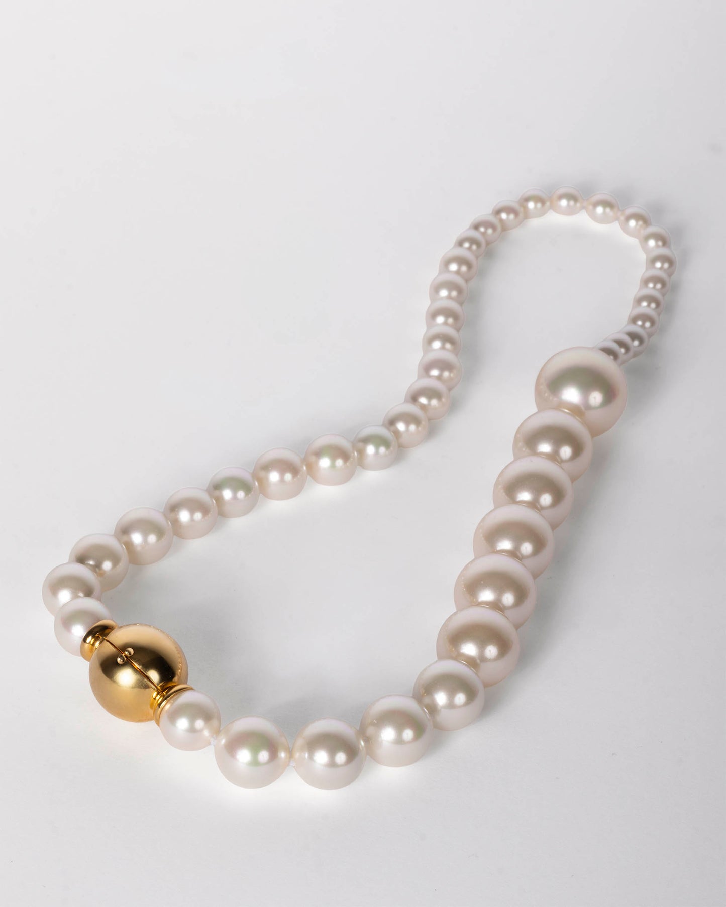 Pearl Necklace 4-16mm and Gold Clasp Lumen