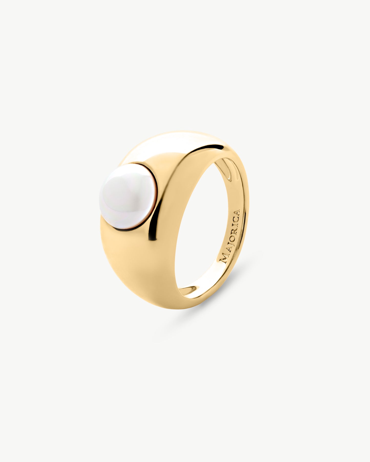 Ring Pearl 8mm Gold Lumen