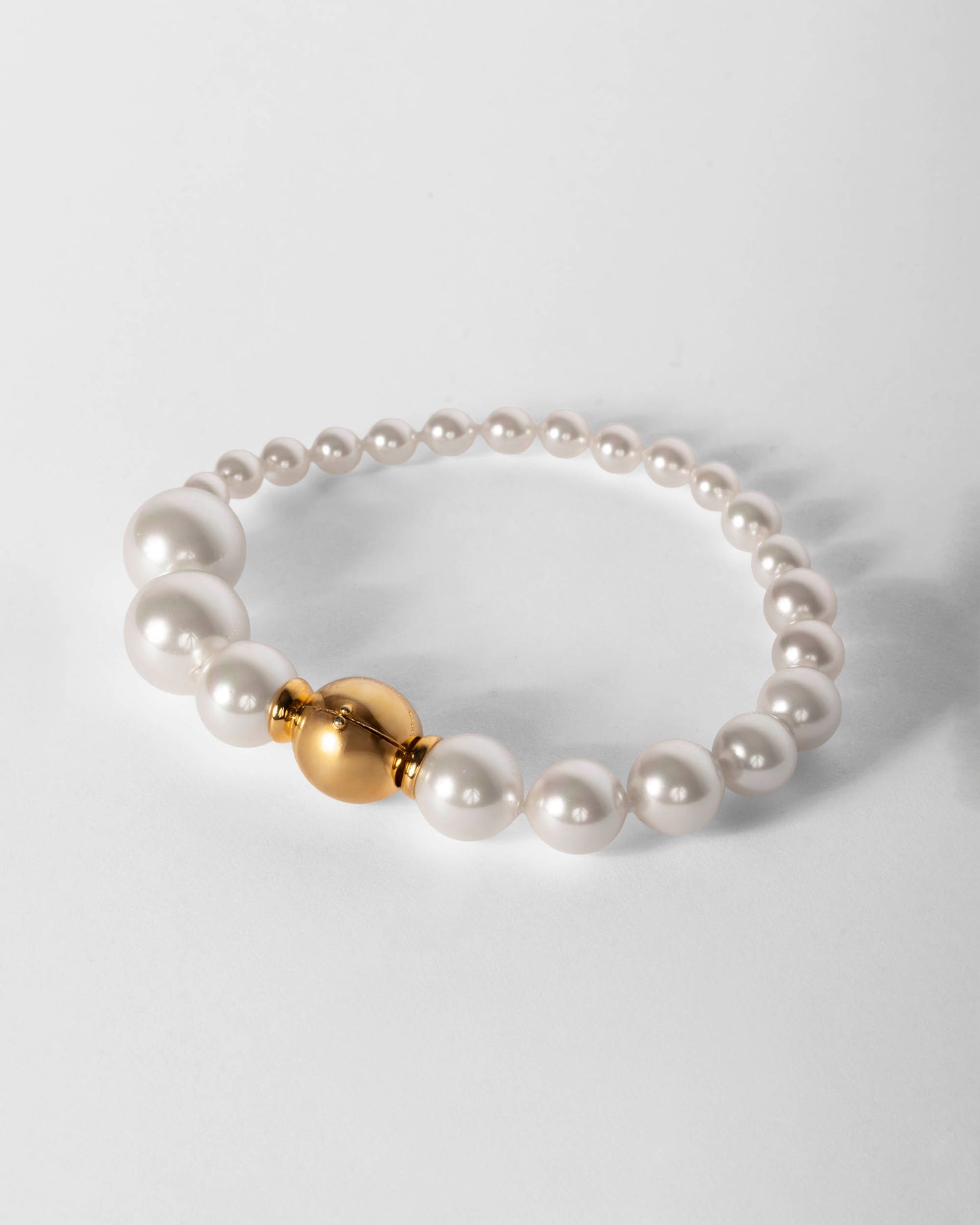 5-12mm Pearl Bracelet and Gold Clasp Lumen