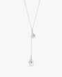 Verstellbare Halskette Perlen 8 und 10mm Drop