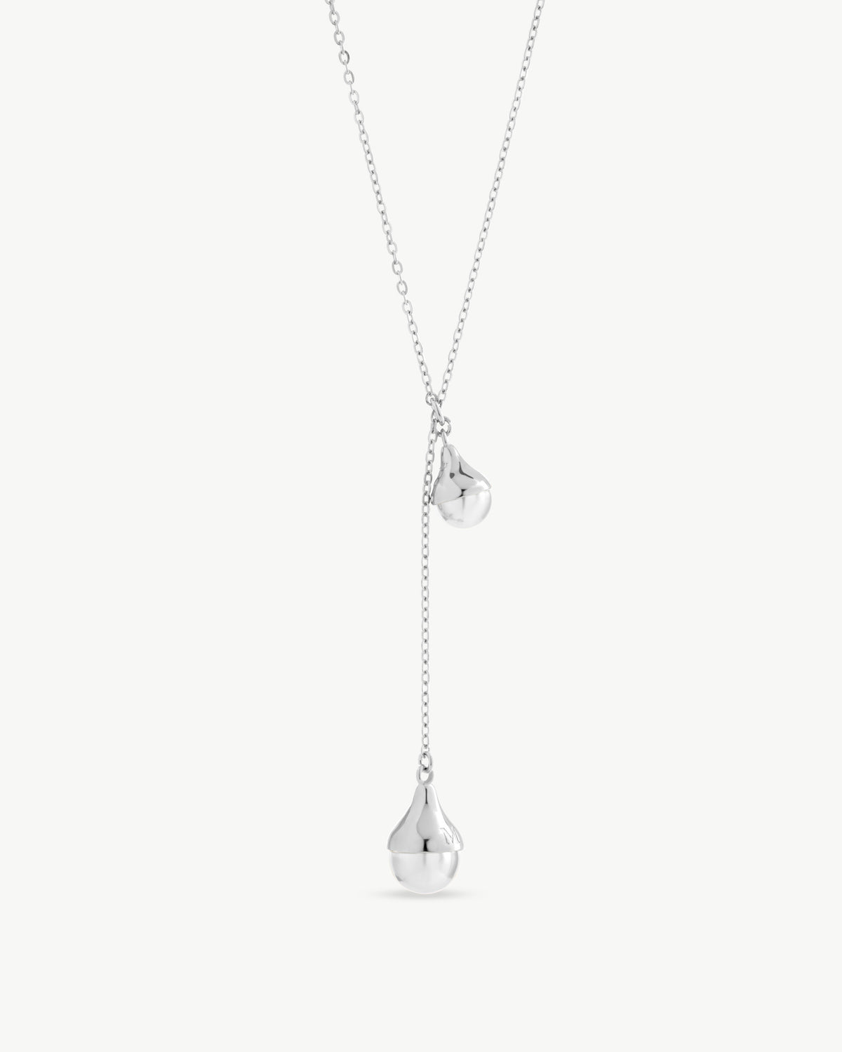 Verstellbare Halskette Perlen 8 und 10mm Drop