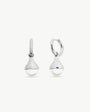 Hoop and Pearl Earrings 8mm Drop