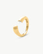 Goldener Halbperlenring 4mm Drop
