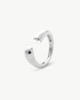 Silber- und Halbperlenring 4 mm Drop