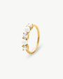 Goldring mit Zirkoniaperlen und Zirconia