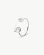 Offener Ring mit Perlen und Zirconia