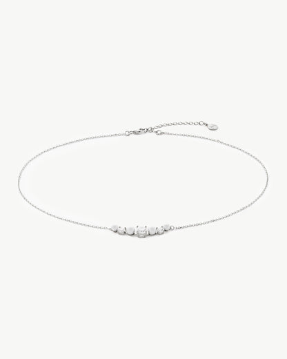 Collar de Cadena con Perlas y Circonitas Zirconia