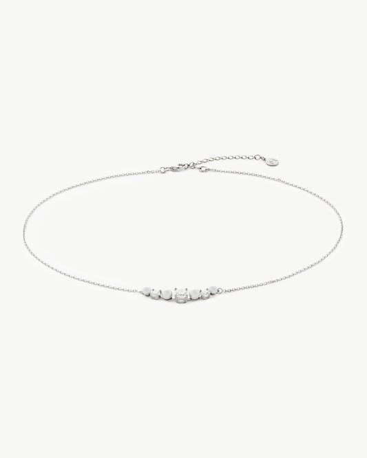 Collar de Cadena con Perlas y Circonitas Zirconia