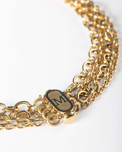  Gold 4 Chain and Pearl Necklace Nivé