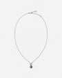 Halskette aus Silber mit Zirkonia-Rosette und grauer Perle Exquisite