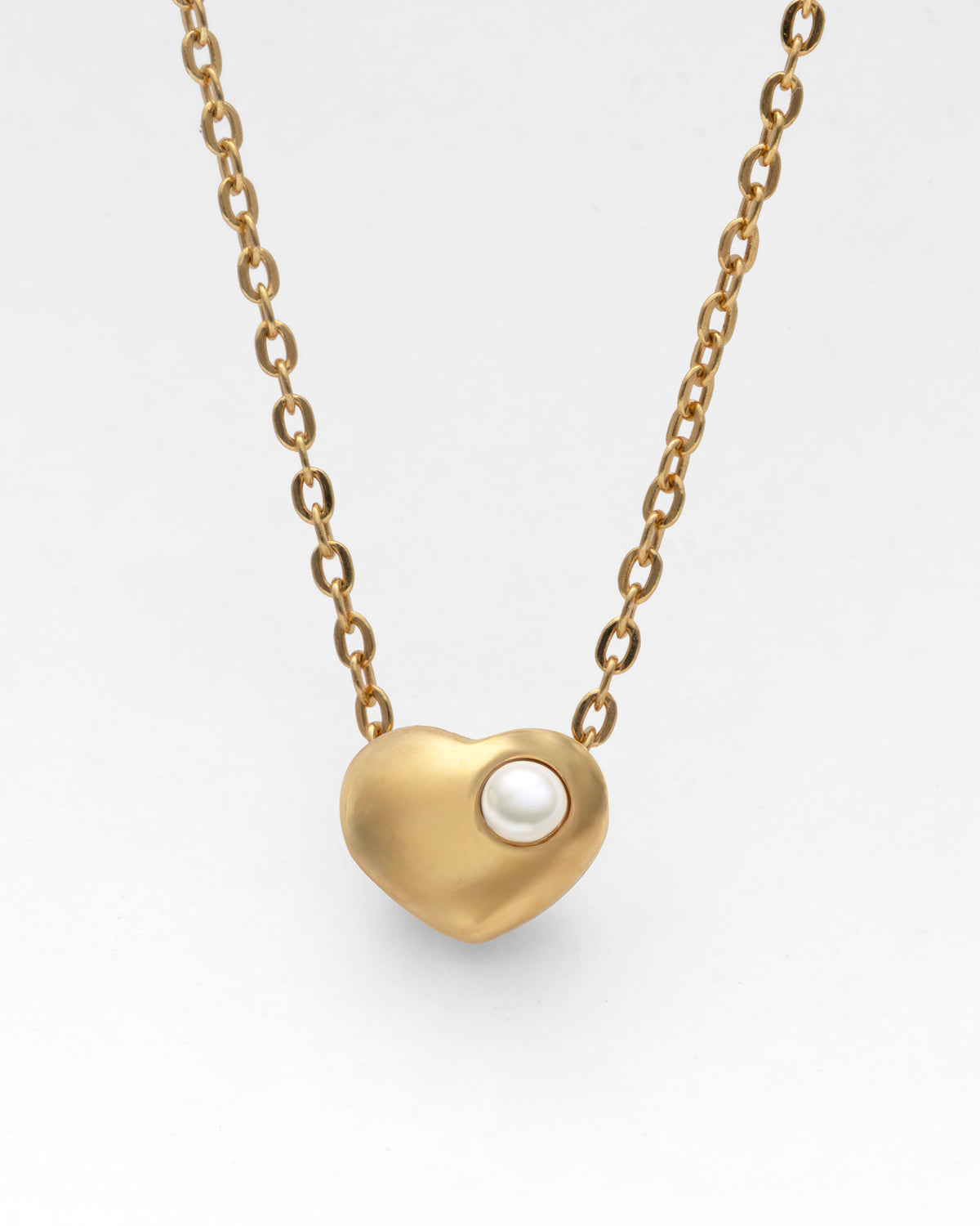 Halskette mit Herz und weißer Perle Tiny Treasure 