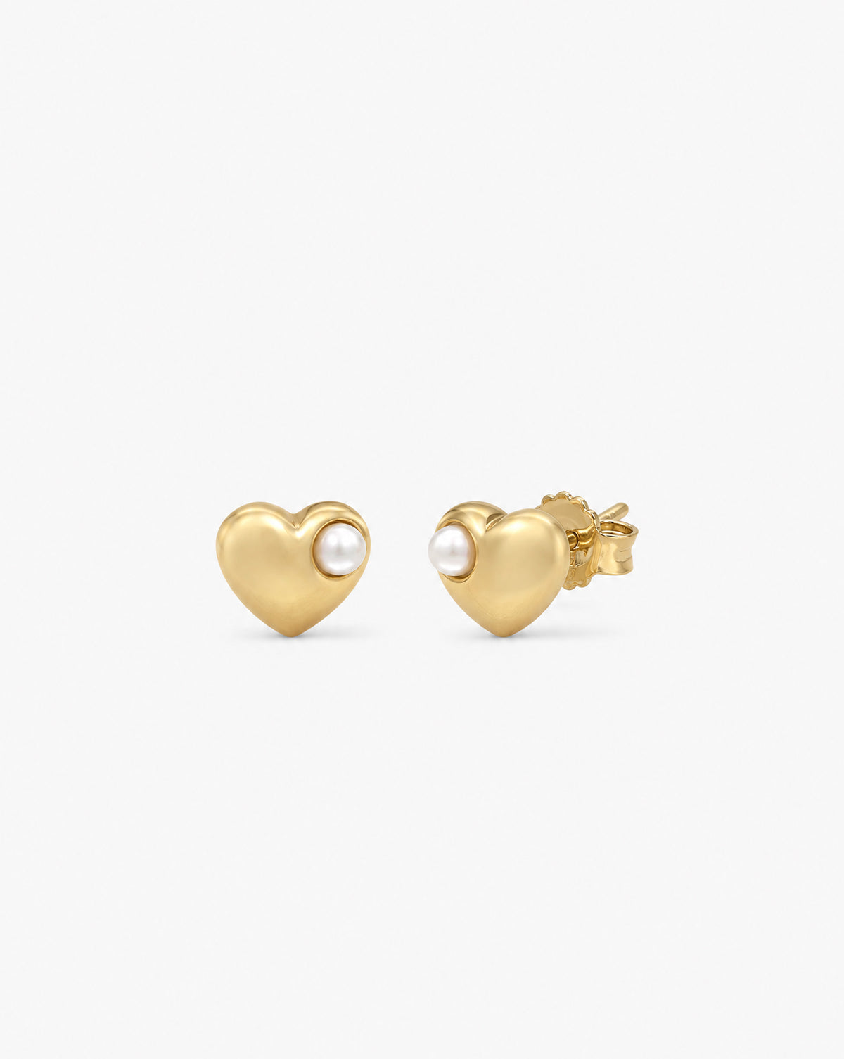 Pendientes Corazón con Perla Tiny Treasure