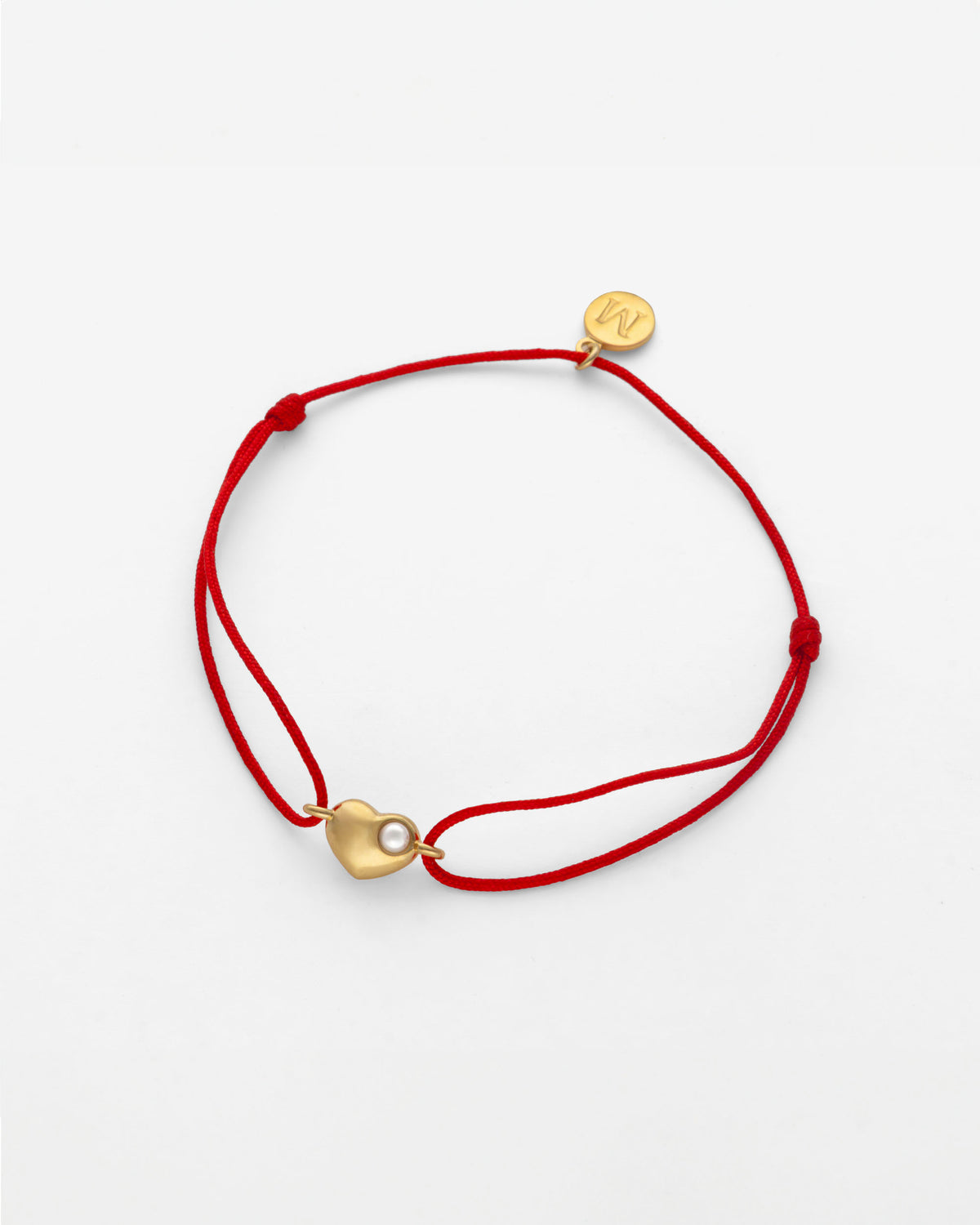 Armband aus Kordel mit Herz und Perle Tiny Treasure