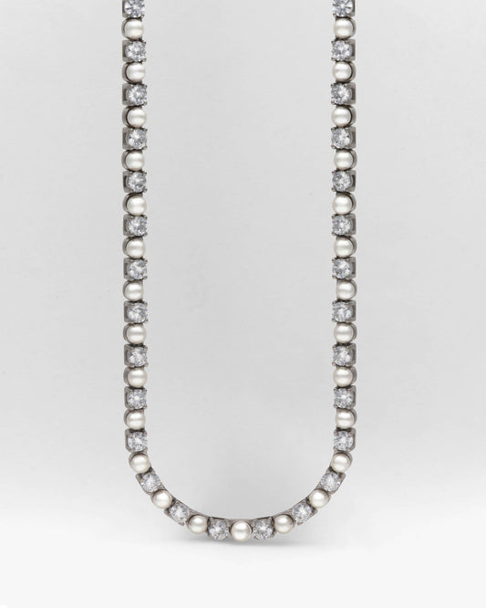 Zirconia and Pearl Choker Éclat 