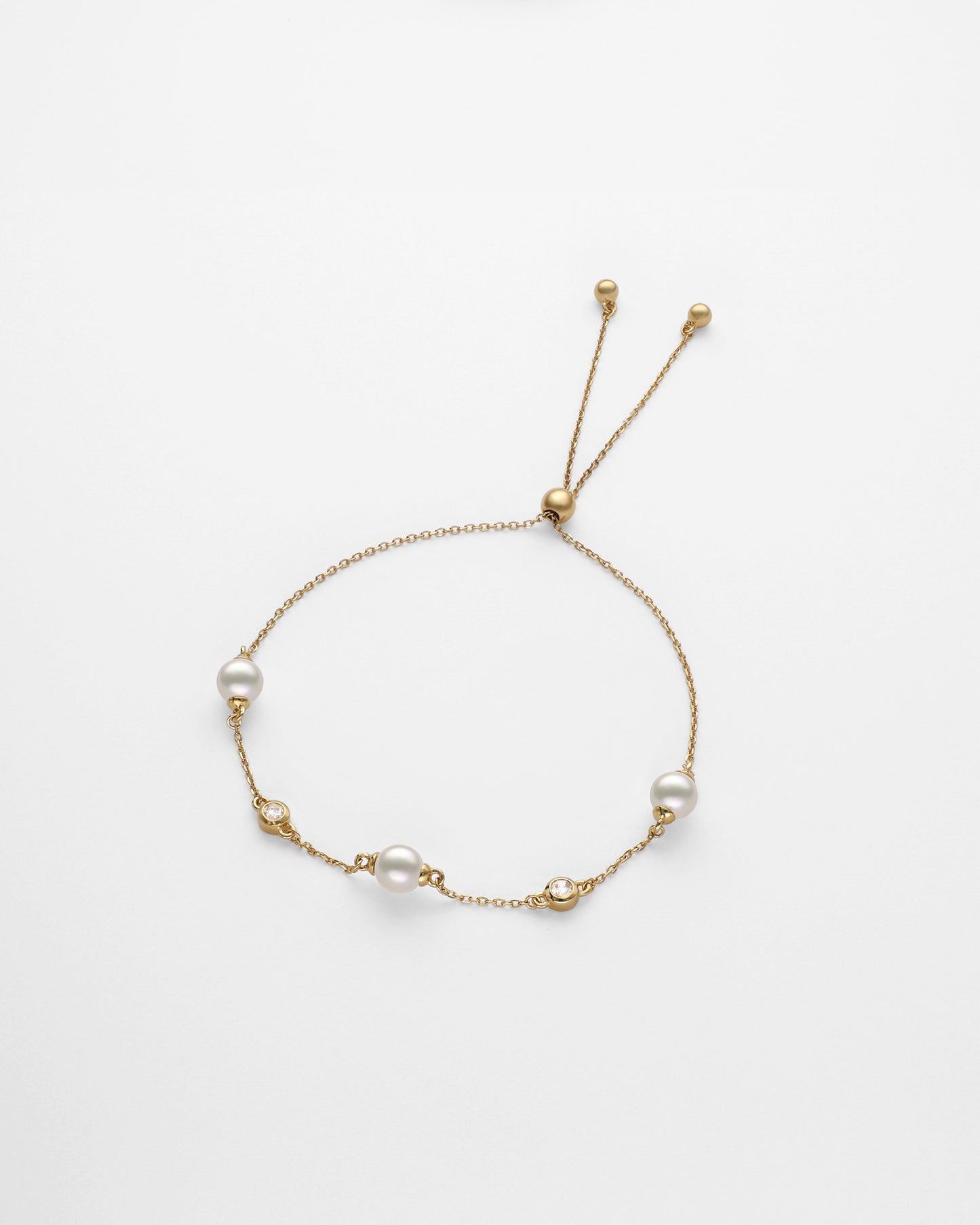 Pulsera Oro, Diamantes y Perlas Gold