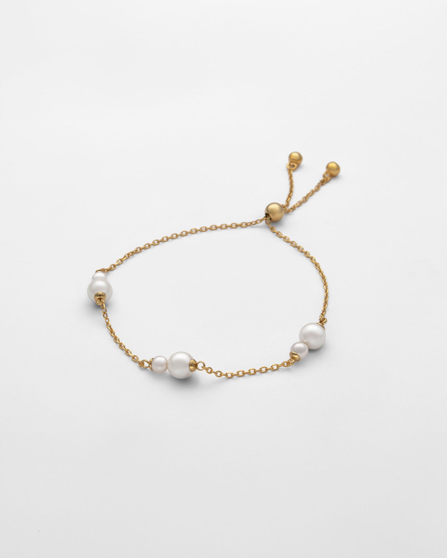 Pulsera Dúo de perlas blancas Duet