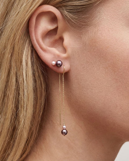 Earrings colored Pearls Duet 