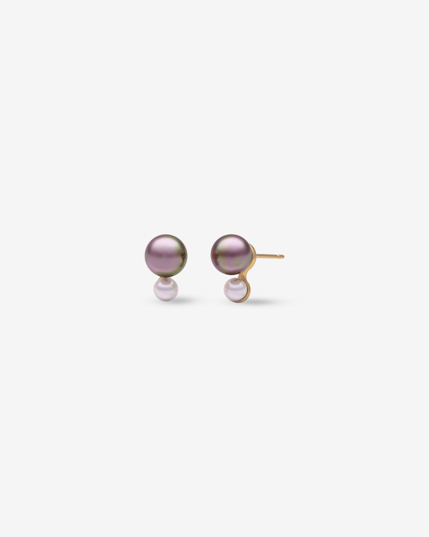 Earrings colored Pearls Duet 