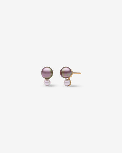 Earrings colored Pearls Duet 