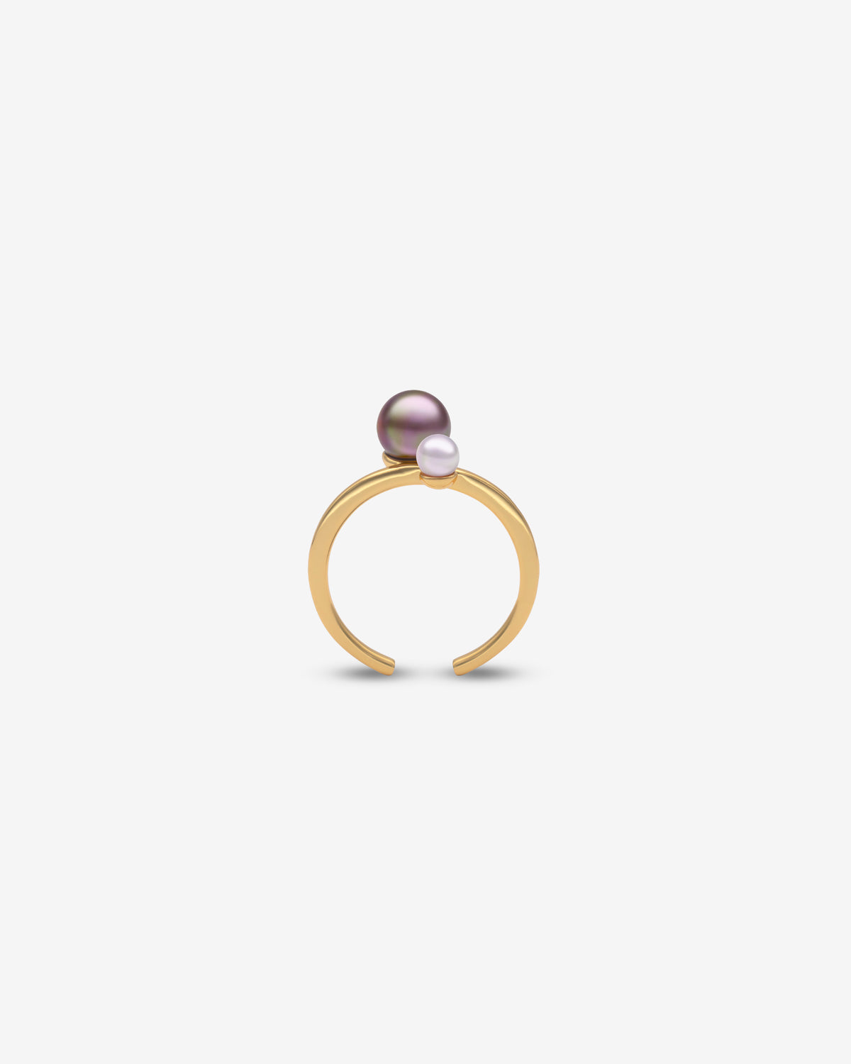 Offener Ring mit farbigen Perlen Duet