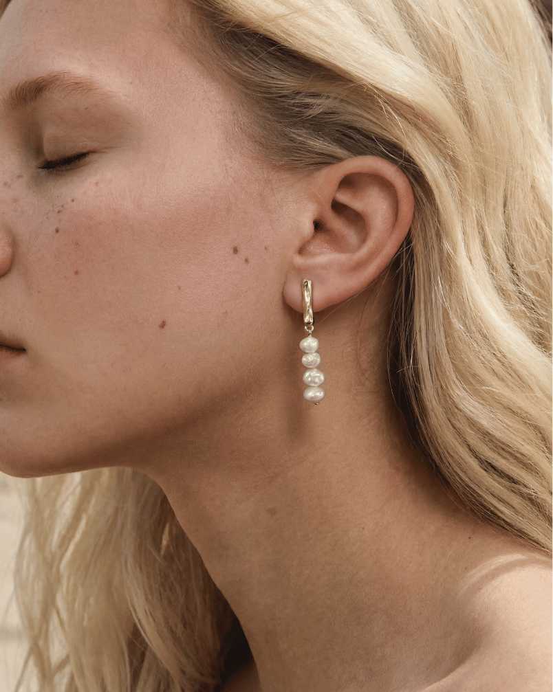 Pendientes largos Perlas Baroque