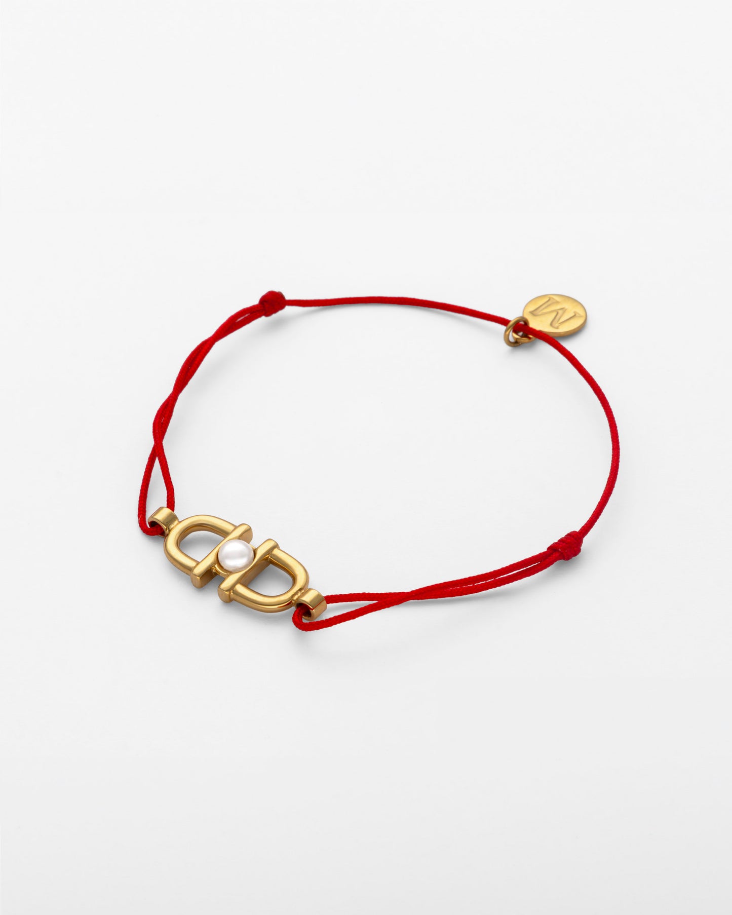 Kordelarmband mit Steigbügeln und Perle Equus