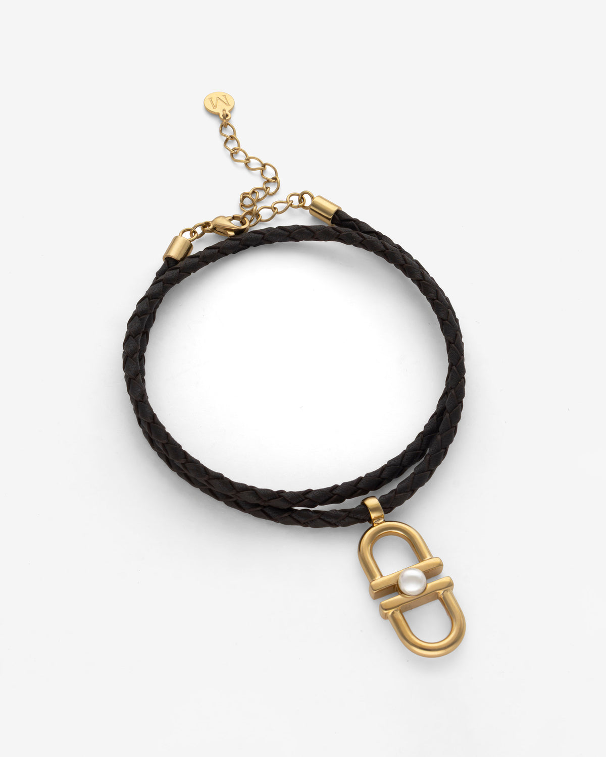  Ledergliederkette mit Perle Equus