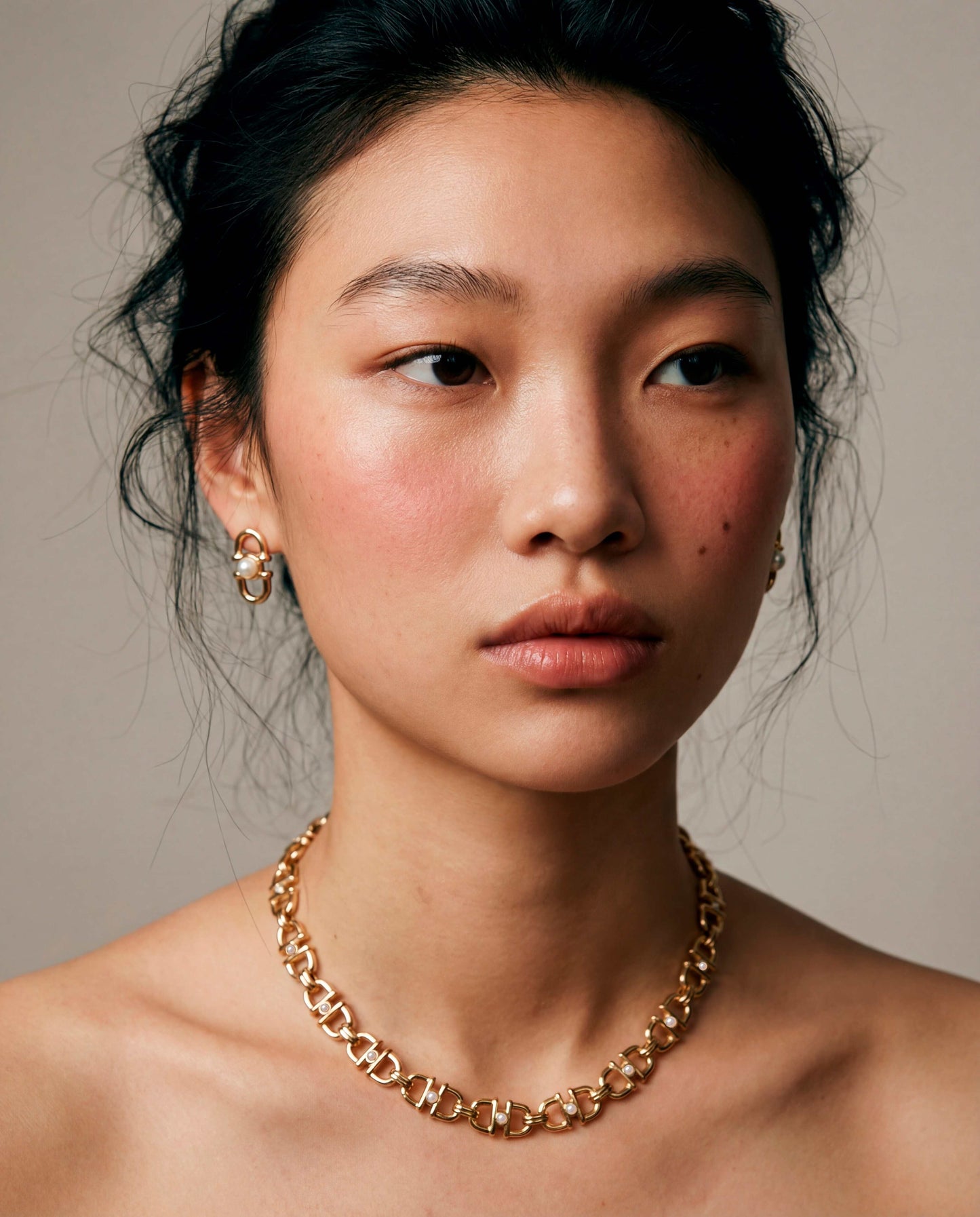Necklace Link & Pearls Equus 