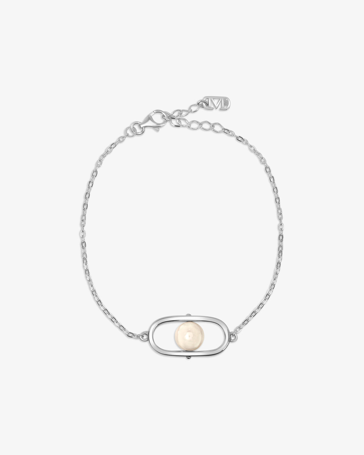 Pulsera de cadena en plata con perla Libre