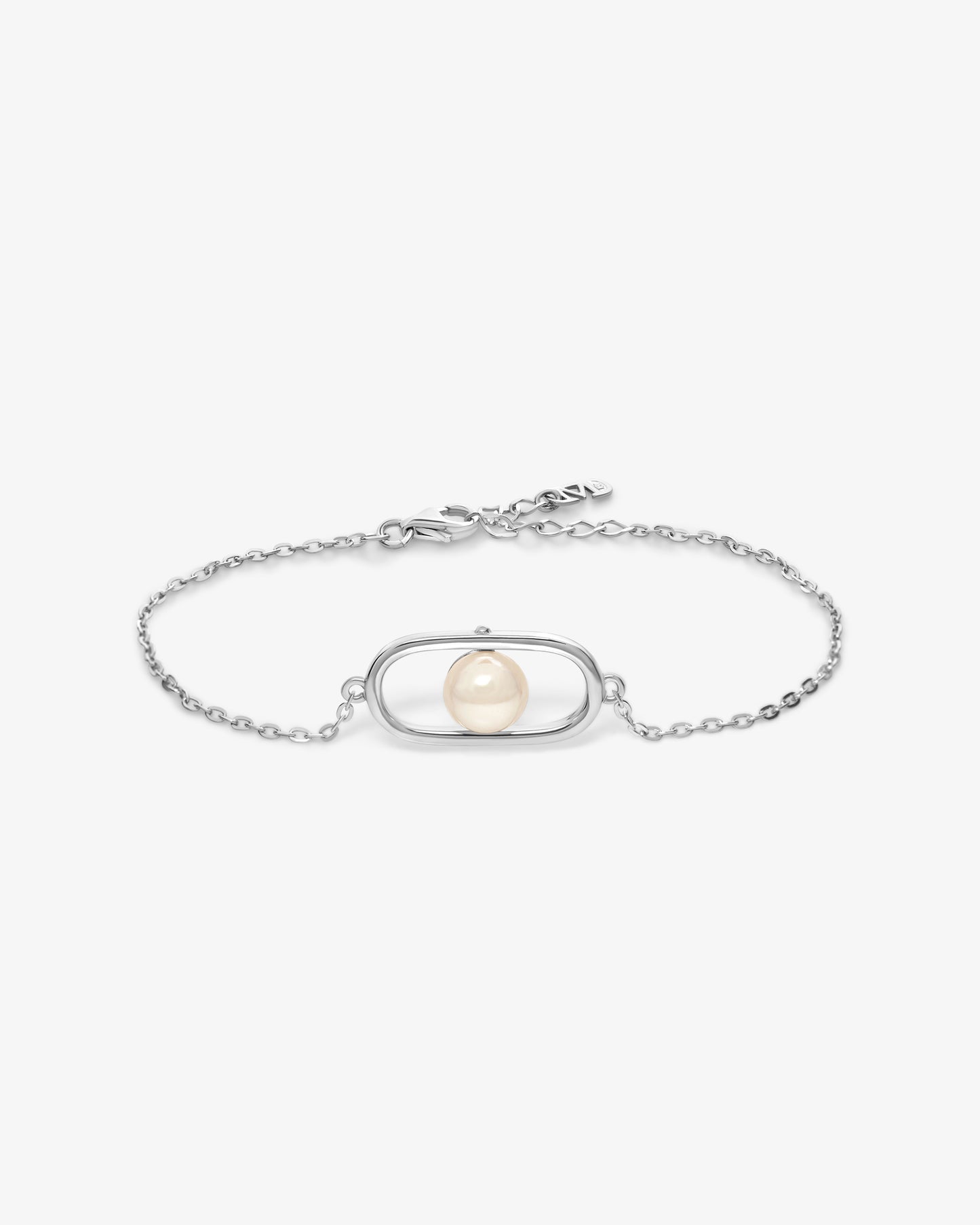 Pulsera de cadena en plata con perla Libre