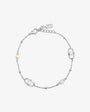 Gliederkettenarmband aus Silber mit Perlen und Logo Libre