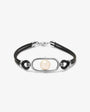 Lederarmband in Silber mit Perle Libre