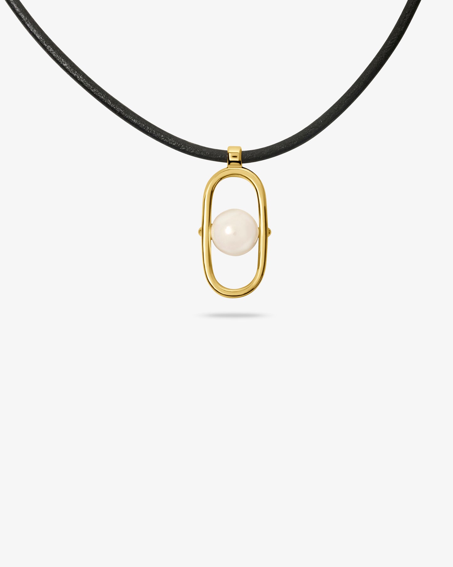 18 Karat vergoldete Silberkette mit Perle Libre