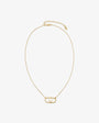 Collar corto en plata bañada en oro 18k con perlas y logo Libre