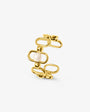 18k gold-plated silver ring with a pearl and logo Libre 