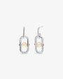 Pendientes en plata con perla de 5mm y circonitas Libre