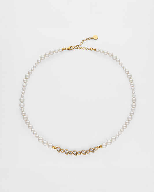 Gargantilla Circonitas y Perlas  Nova