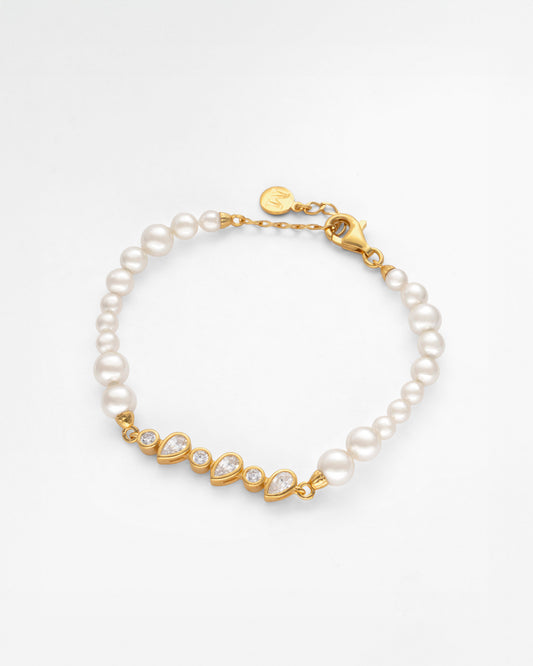 Pulsera Perlas Y Circonitas Nova