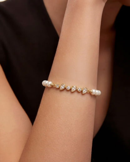 Armband Perlen- und Zirkonia Nova