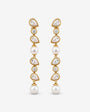 Pendientes largos Circonitas y Perlas Nova