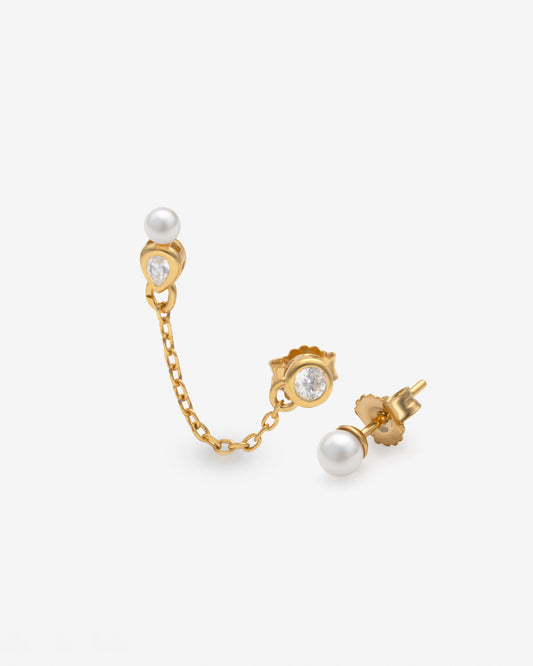 Pendientes Dobles con Cadena Nova