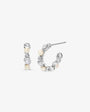 Creolen aus Silber mit Perlen und Zirkonia Nova