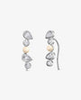 Sterling silver climber earrings with pearls and zircons Nova