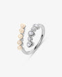 Anillo de plata de doble banda Nova