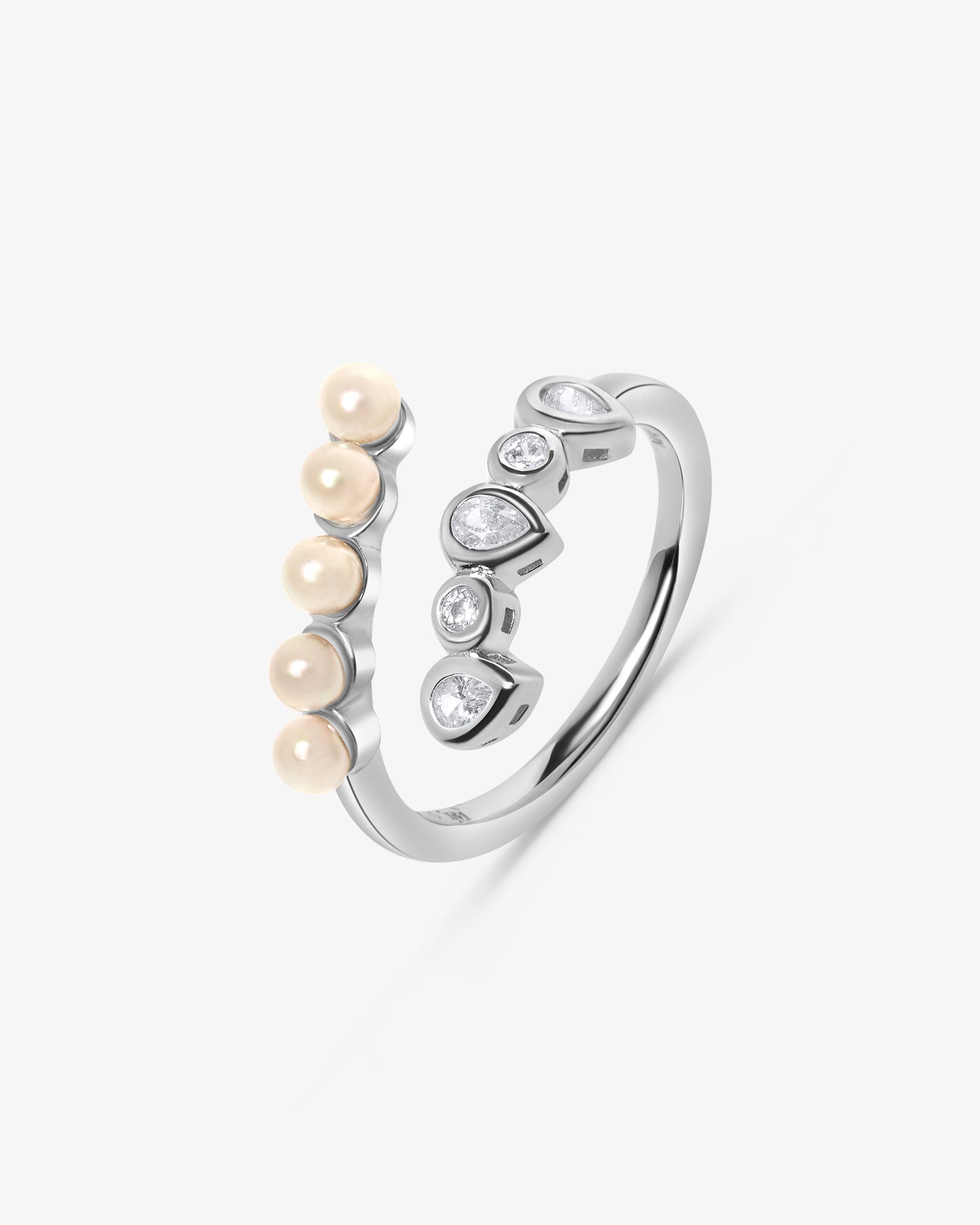 Anillo de plata de doble banda Nova