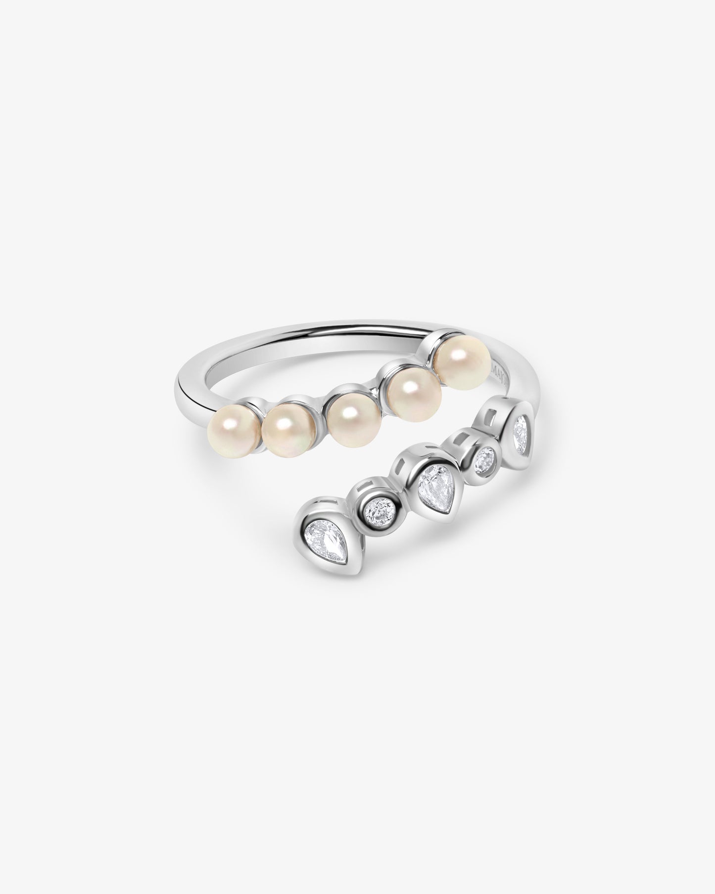 Anillo de plata de doble banda Nova